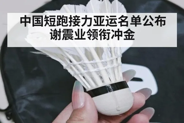 中国短跑接力亚运名单公布 谢震业领衔冲金